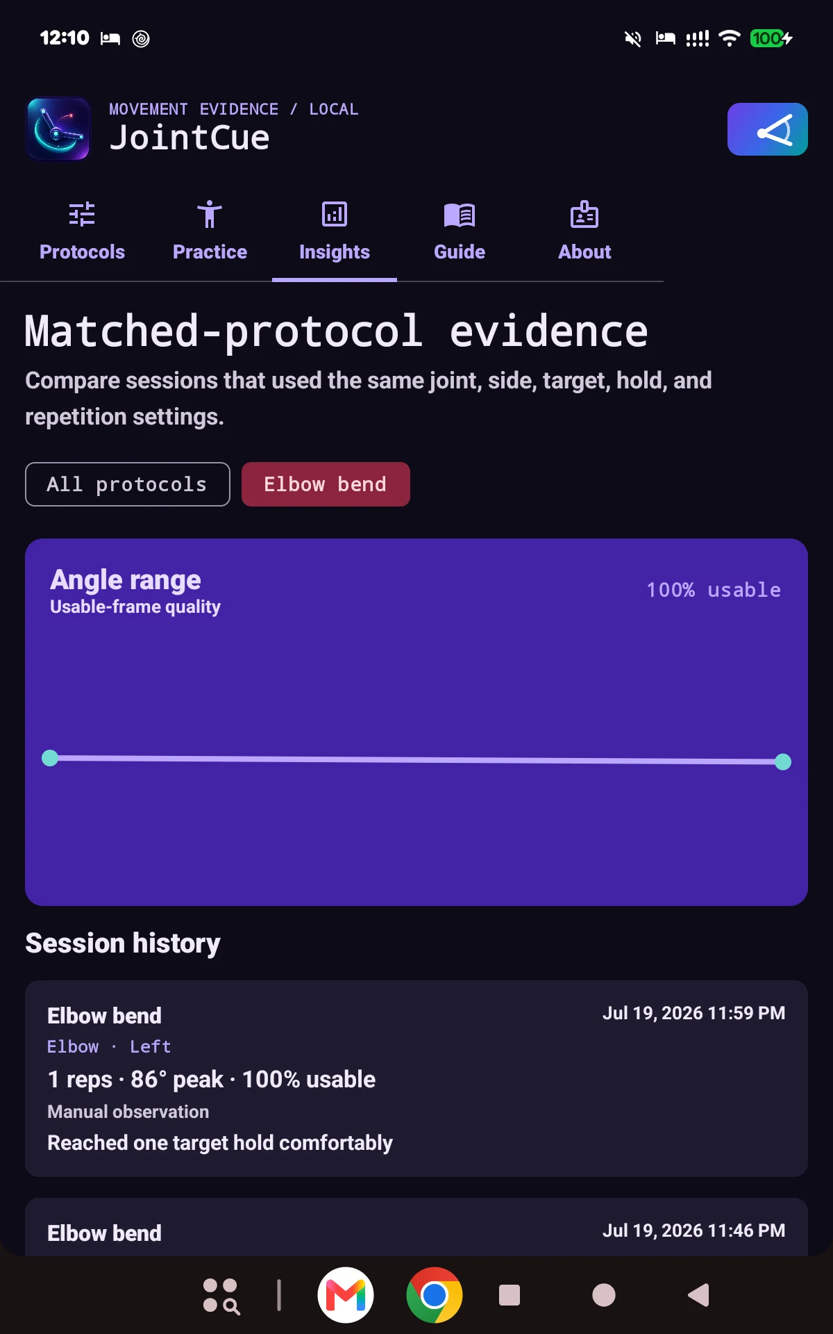 JointCue: Motion Practice screenshot